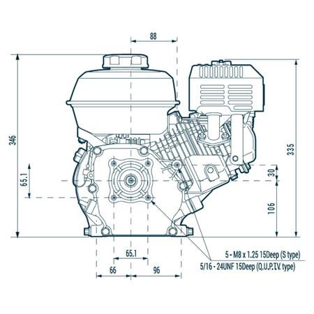 Imagem de Rabeta Barco Horizontal 1,7m Motor Popa Gasolina 7,0cv 212cc