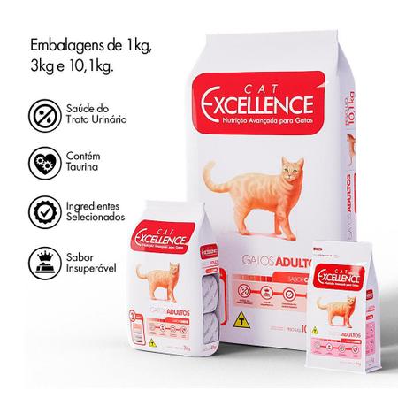 Imagem de Ração Cat Excellence Carne Para Gatos Adultos 3Kg