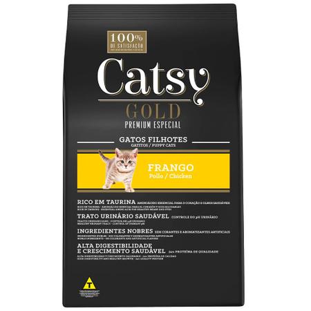 Imagem de Ração Catsy Gold Premium Especial Gatos Filhotes Sabor Frango 10,1 Kg