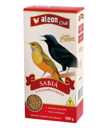 Imagem de Ração Club para Sabiá e Pássaro Preto 500g - Alcon