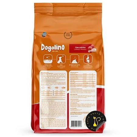 Imagem de Ração Dogolino Dia a Dia Cães Adultos Carne Frango e Arroz 15Kg Premium