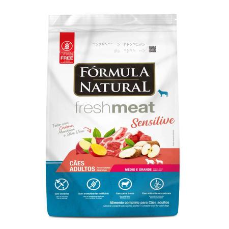 Imagem de Ração Fórmula Natural Fresh Meat Sensitive Cães Adultos Porte Médio e Grande 12kg