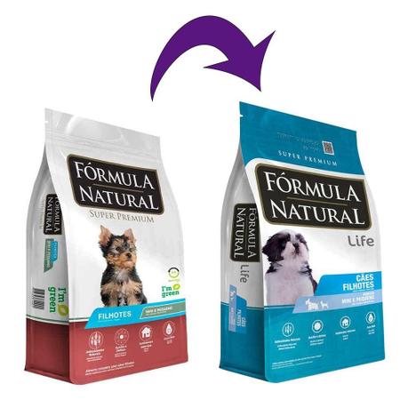 Imagem de Ração Fórmula Natural Life Super Premium para Cães Filhotes Raças Minis e Pequenas - 15 Kg