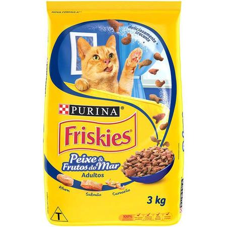 Imagem de Ração Friskies para gatos apeixe e frutos do mar 3kg