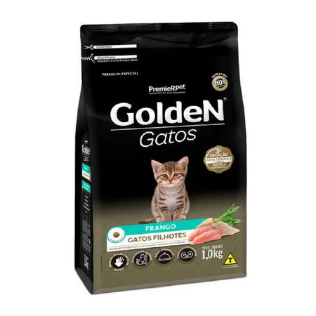 Imagem de Ração Gatos Filhotes Sabor Frango 1kg - Golden Premier