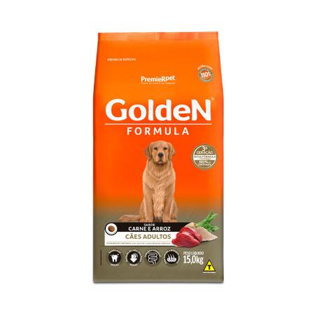 Imagem de Ração Golden Fórmula Para Cães Adultos Sabor Carne e Arroz - 15 Kg