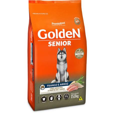 Imagem de Ração Golden Fórmula Senior para Cães Adultos Sabor Frango e Arroz - 15kg