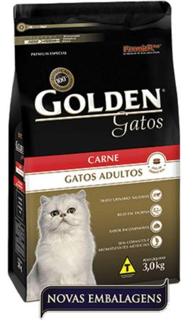 Imagem de Ração Golden Gato Adulto - Carne - 3kg