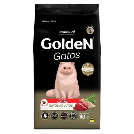 Imagem de Ração Golden Gatos Adultos Sabor Carne 10,1 Kg