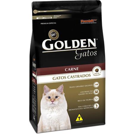 Imagem de Ração Golden Gatos Castrados Carne 3kg