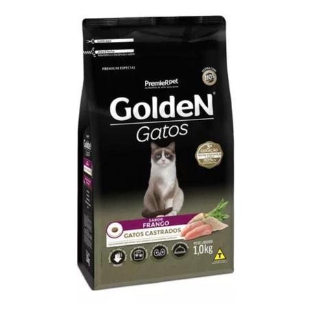 Imagem de Ração golden gatos castrados frango 1,0 kg