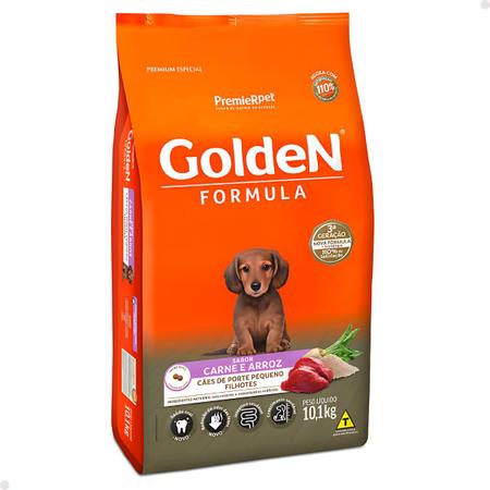 Imagem de Ração Golden Mini Bits Cães Filhotes Raça Pequena Carne 10kg