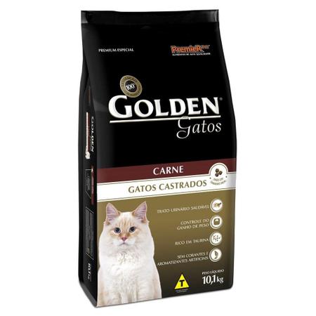 Imagem de Ração Golden para Gatos Adultos Castrados Sabor Carne 10,1kg - Premier pet