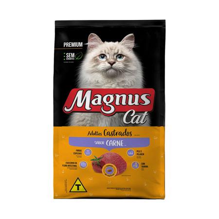 Imagem de Ração Magnus Premium Gatos Adultos Castrados Carne 20kg