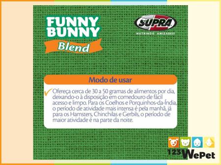 Imagem de Ração P/coelhos Roedores Funny Bunny Blend 500g - SUPRA