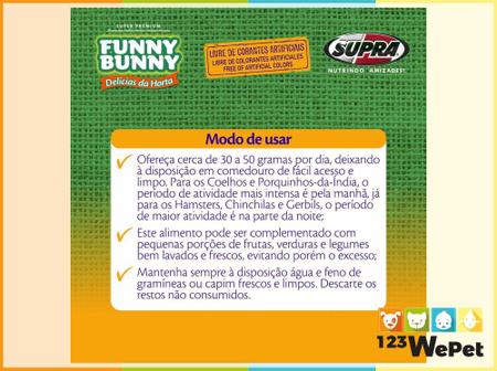 Imagem de Ração P/coelhos Roedores Funny Bunny Delícias Da Horta 1,8kg - SUPRA