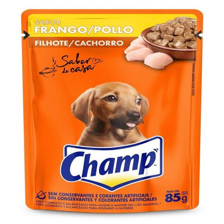 Imagem de Ração Para Cachorro Filhote Champ Frango Sache 85G - Embalagem com 20 Unidades
