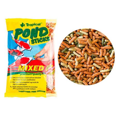 Imagem de Ração Para Carpas E Kinguios Tropical Pond Sticks Mixed 90G