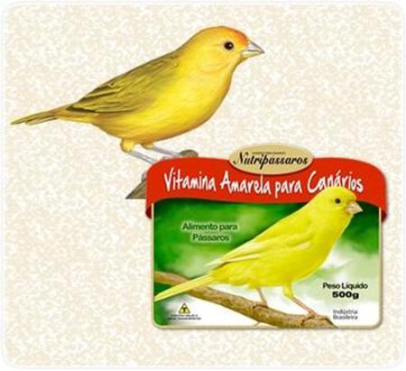 Imagem de Ração para Pássaros Vitamina Amarela para Canários Nutripássaros-500g - Nutripassaros