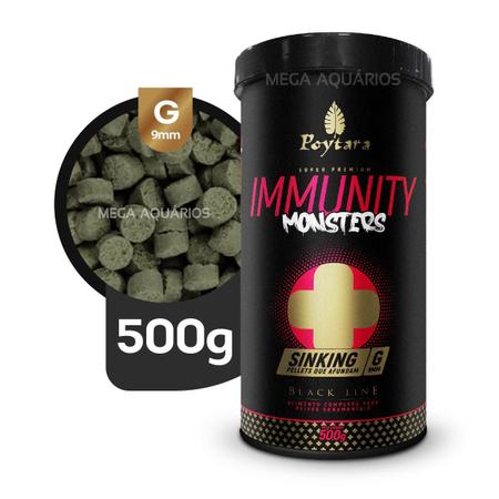 Imagem de Ração Peixe Grande Poytara Immunity Monsters Sinking G 500G