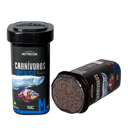 Imagem de Ração Peixes Carnivoros Superfície Sticks M 225g Nutricon 