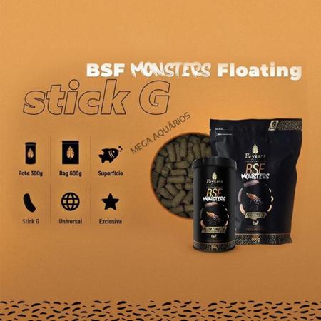 Ração Peixes Poytara BSF Monsters Floating G 600g Imagem de Ração Peixes Poytara BSF Monsters Floating G 600g