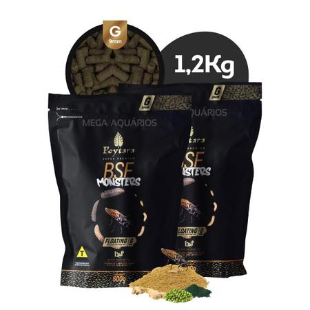Ração Peixes Poytara BSF Monsters Floating G 600g Imagem de Ração Peixes Poytara BSF Monsters Floating G 600g