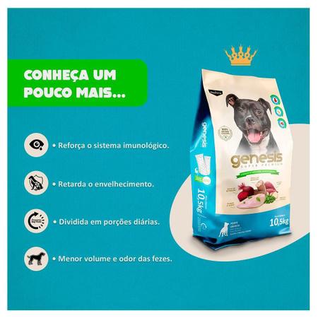 Imagem de Ração Premiatta Genesis Frango e Suino para Cães Porte Grande - 10,5 Kg