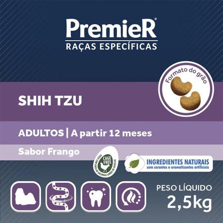 Imagem de Ração Premier Pet Raças Específicas Shih Tzu Adulto - 2,5 Kg