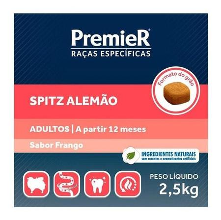 Imagem de Ração Premier Raças Específicas Spitz Alemão Adulto Porte Pequeno Frango 2,5kg