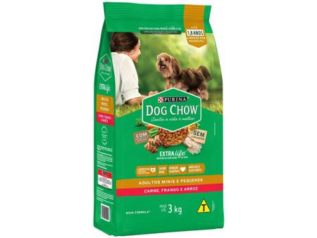 Imagem de Ração Premium para Cachorro Dog Chow ExtraLife - Adulto Carne Frango e Arroz 3kg
