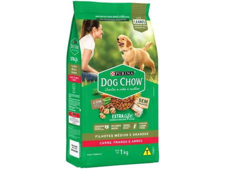 Imagem de Ração Premium para Cachorro Dog Chow ExtraLife - Filhote Carne Frango e Arroz 1kg