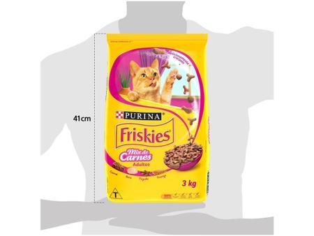 Imagem de Ração Premium para Gato Friskies Adulto - Mix de Carnes 3kg