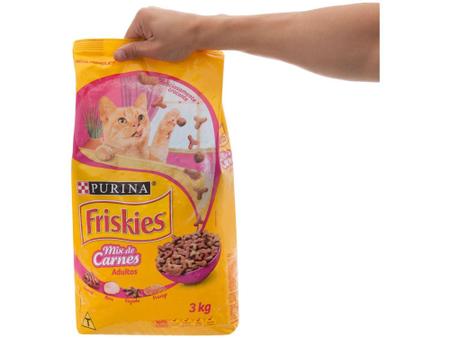 Imagem de Ração Premium para Gato Friskies Adulto - Mix de Carnes 3kg