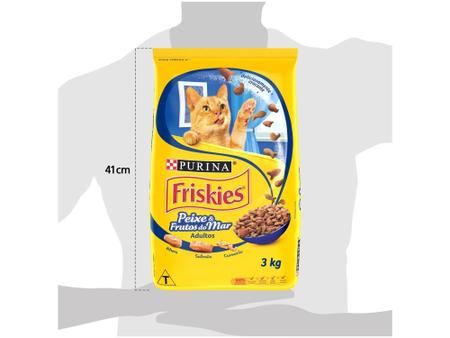 Imagem de Ração Premium para Gato Friskies  - Adulto Peixes e Frutos do Mar 3kg