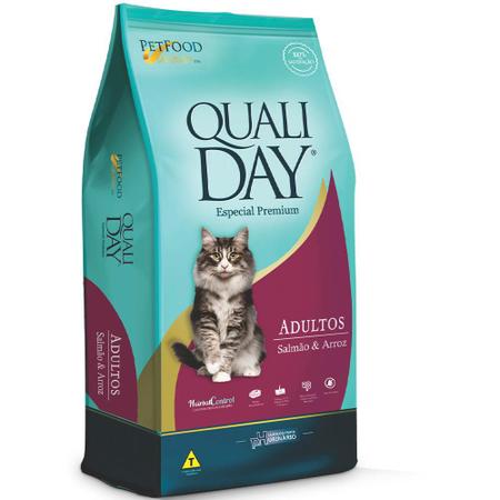 Imagem de Ração Qualiday Especial Premium Cat Adulto Salmão, Arroz e Vegetais - 1kg