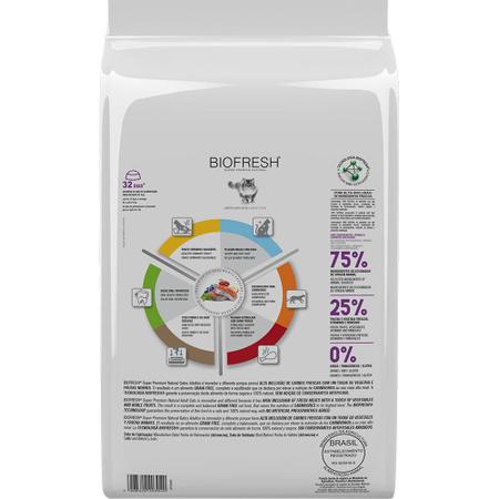 Imagem de Ração Seca Biofresh Salmão, Maçãs, Orégano e Blueberry para Gatos Adultos - 1,5 Kg