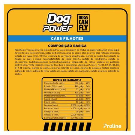 Imagem de Ração Seca Dog Power Frango e Arroz para Cães Filhotes - 20 Kg