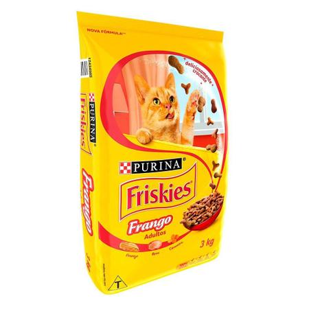 Imagem de Ração Seca Nestlé Purina Friskies Frango para Gatos Adultos - 3 Kg