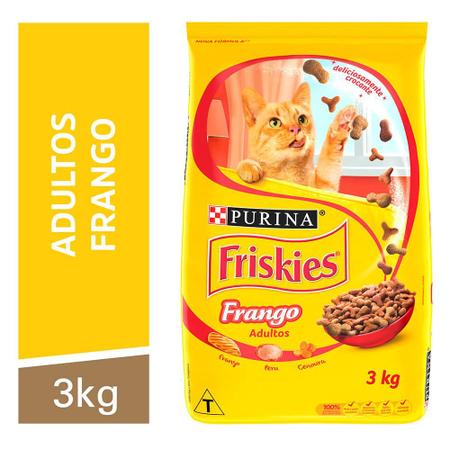 Imagem de Ração Seca Nestlé Purina Friskies Frango para Gatos Adultos - 3 Kg