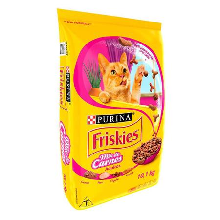 Imagem de Ração Seca Nestlé Purina Friskies Mix de Carnes para Gatos Adultos - 10,1 Kg