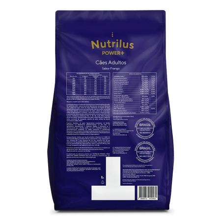 Imagem de Ração Seca Nutrilus Power+ Frango & Carne para Cães Adultos - 15 Kg