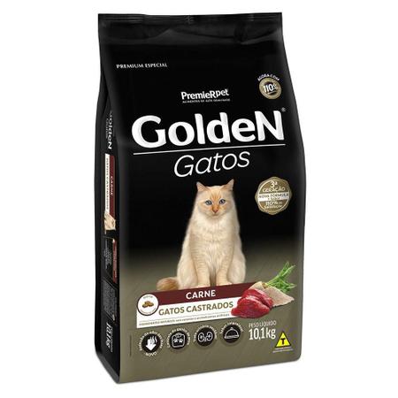 Imagem de Ração Seca PremieR Pet Golden Carne para Gatos Castrados - 10,1 Kg