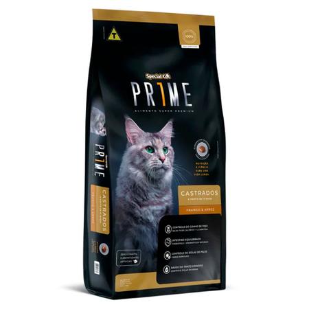 Imagem de Ração Special Cat Prime Frango e Arroz para Gatos Adultos Castrados 3KG