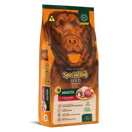 Imagem de Ração special dog gold performance carne e frango para cães adultos 20 kg