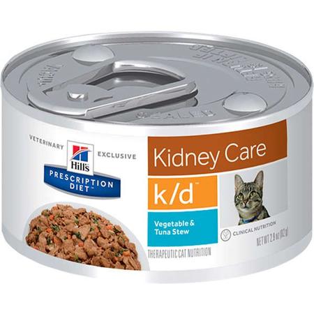 Imagem de Ração Úmida Hill's Prescription Diet k/d Cuidado Renal para Gatos Sabor Vegetais e Atum 82g