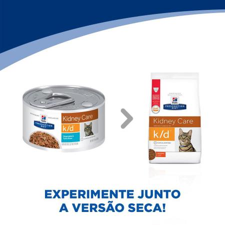Imagem de Ração Úmida Hill's Prescription Diet Lata Sabor Atum k/d Cuidado Renal para Gatos - 82 g