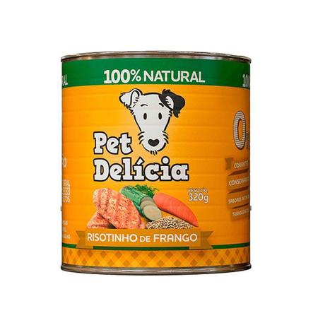 Imagem de Ração Úmida Natural Pet Delícia Risotinho de Frango Para Cães Adultos Lata 320g