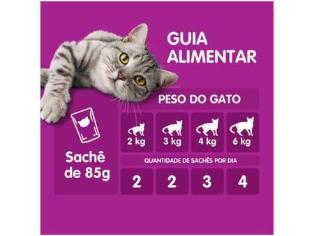 Imagem de Ração Úmida para Gato Adulto Sachê Whiskas - Cordeiro ao Molho 85g