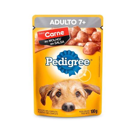 Imagem de Ração Úmida Pedigree Sachê Carne ao Molho para Cães Adultos Sênior 7+ Anos 100 g